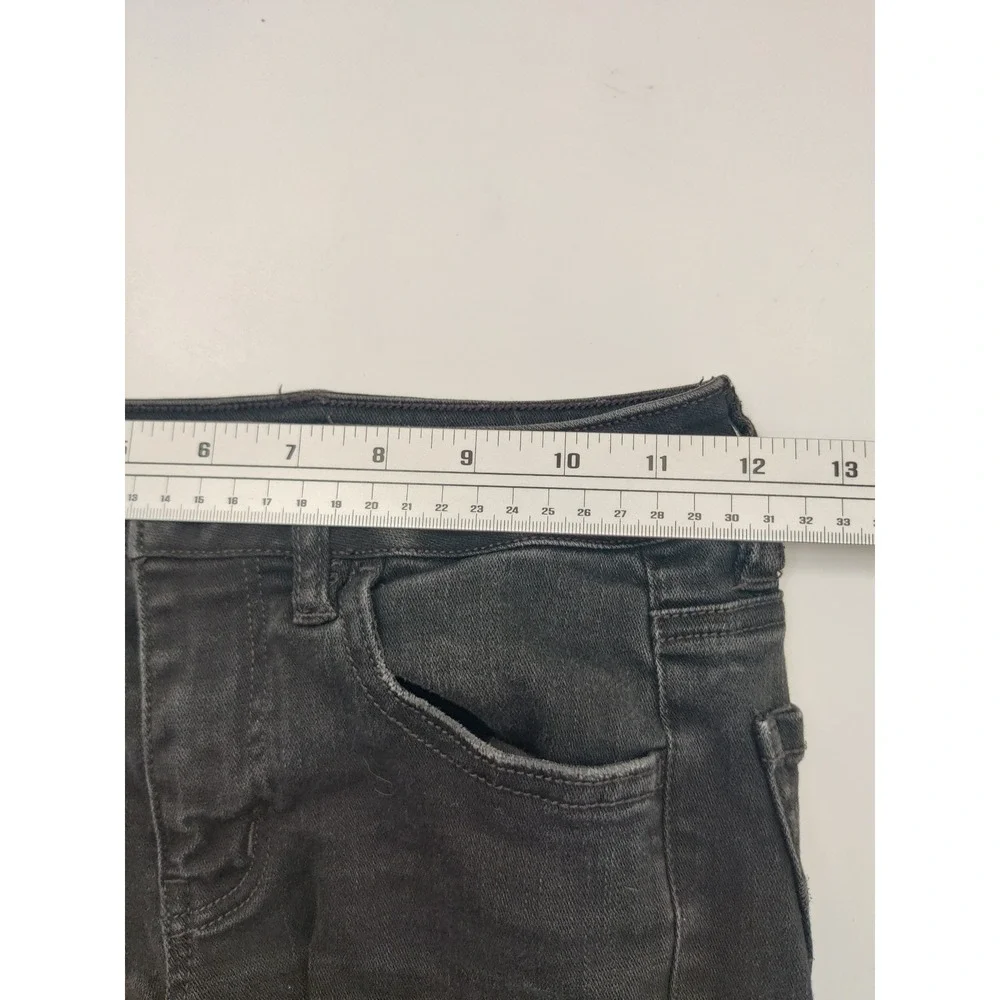American Eagle Outfitters Jegging Crop Distressed Black Jeans Size 00 Regular